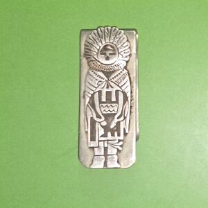 Sterling Navajo Kachina Money Clip